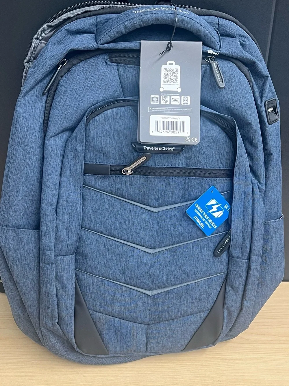 Traveler's Choice Men's Dark Blue Everyday Backpack